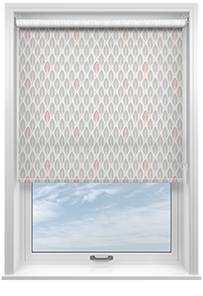 Leafy Print, Pink Splash - Roller Blind